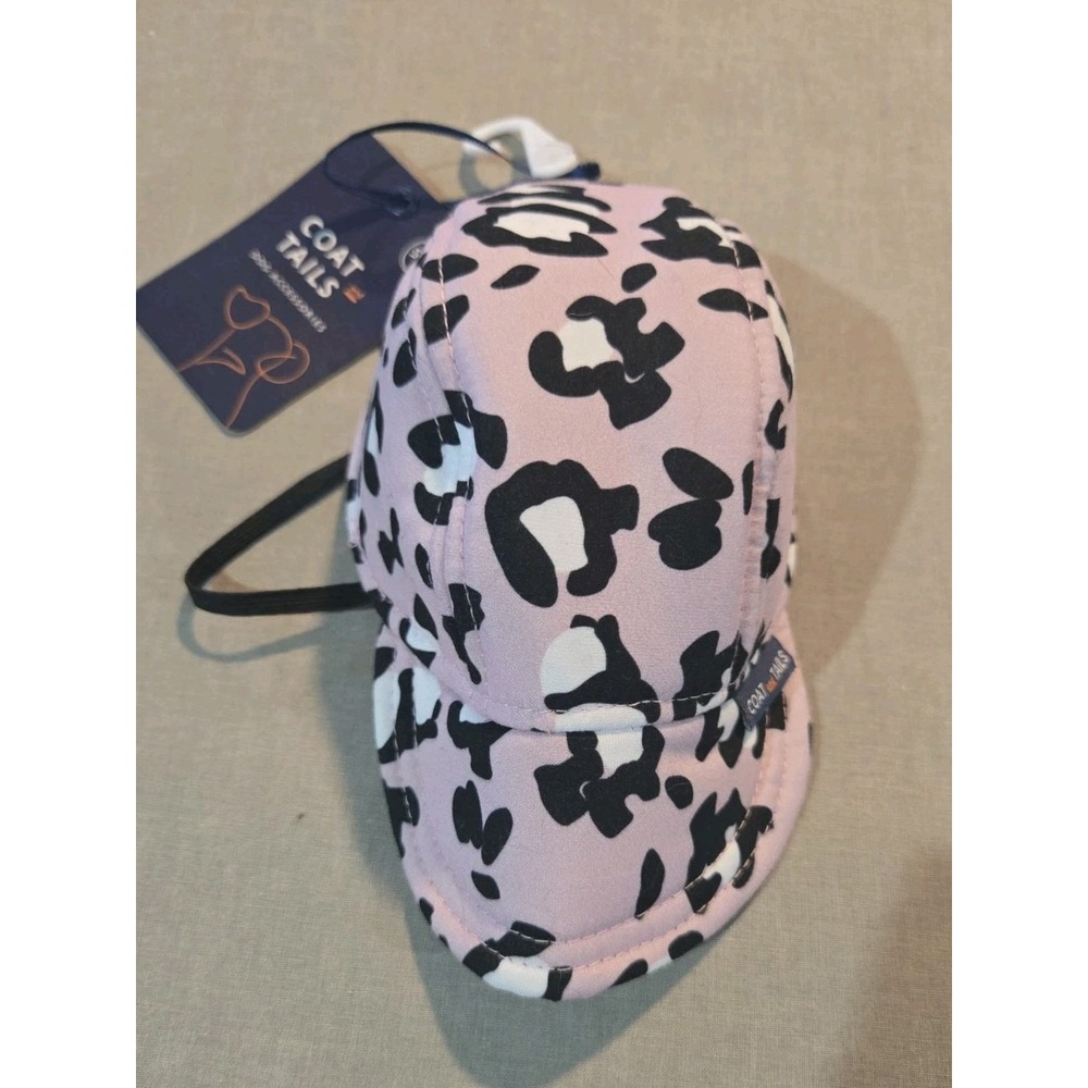 Coat & Tails Pink Leopard Print Dog Baseball Cap, Size S/M
